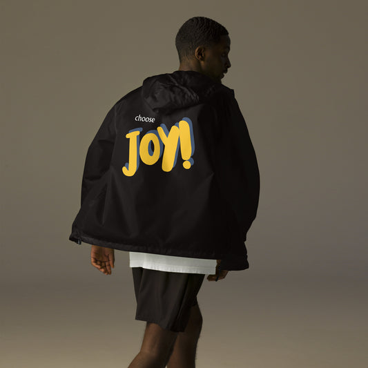 Choose Joy! Unisex lightweight zip up windbreaker